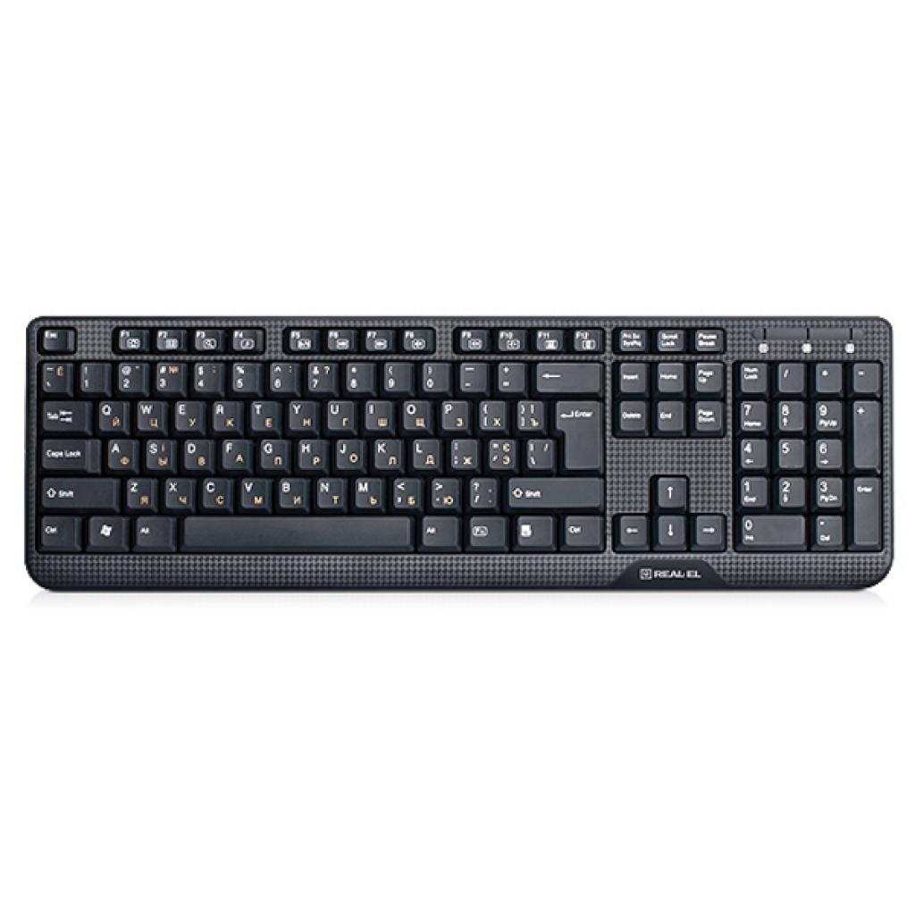Клавіатура REAL-EL 500 Standard, USB, black (U0139030)