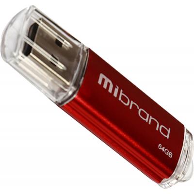 USB флеш накопичувач Mibrand 64GB Cougar Red USB 2.0 (MI2.0/CU64P1R) (U0538146)