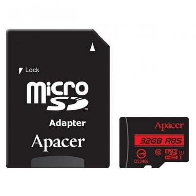Карта памяти Apacer 32GB microSDHC class 10 UHS-I U1 (R85 MB/s) (AP32GMCSH10U5-R) (U0259609)