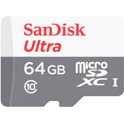 Карта пам'яті SanDisk 64GB microSD class 10 Ultra Light (SDSQUNR-064G-GN3MN) (U0468134)