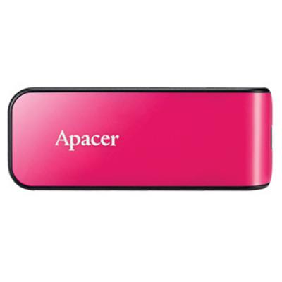 USB флеш накопичувач Apacer 64GB AH334 pink USB 2.0 (AP64GAH334P-1) (U0113441)