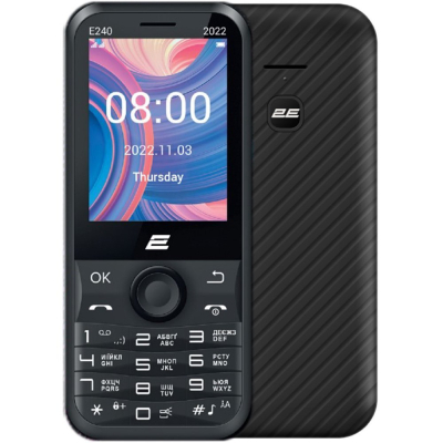 Мобильный телефон 2E E240 2022 Dual SIM Black (688130245159) (U0756298)