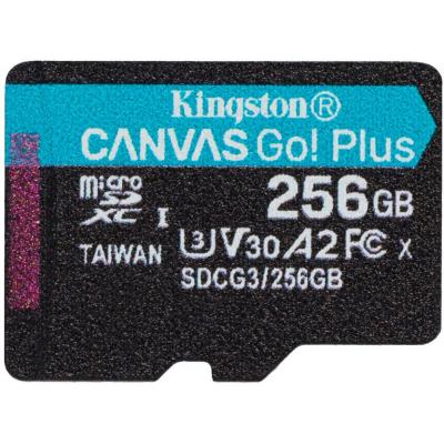 Карта пам'яті Kingston 256GB microSDXC class 10 A2 U3 V30 Canvas Go Plus (SDCG3/256GBSP) (U0442974)