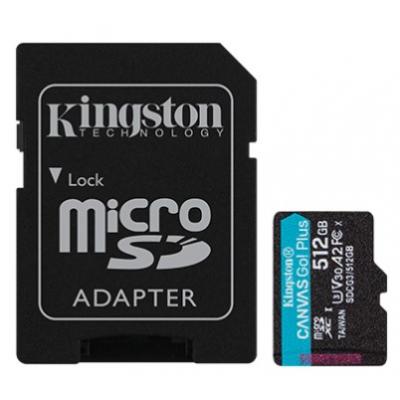 Карта пам'яті Kingston 512GB microSDXC class 10 UHS-I U3 A2 Canvas Go Plus (SDCG3/512GB) (U0429254)