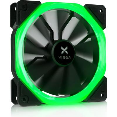 Кулер для корпуса Vinga LED fan-01 green (U0300254)