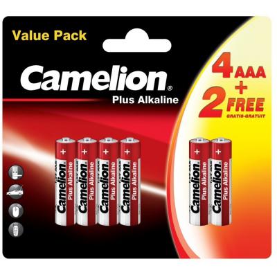 Батарейка Camelion AAA LR03 Plus Alkaline * (4+2) (LR03-BP(4+2)) (U0450192)