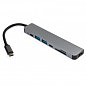 Концентратор Vinga Type-C to 4K HDMI+2*USB3.0+SD+TF+PD+USB-C 3.1 Gen1 aluminium (VCPHTC7AL) (U0463419)
