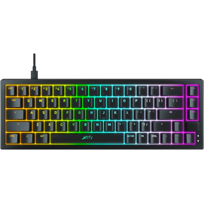 Клавиатура Xtrfy K5 68 keys Kailh Red Hot-swap RGB UA Black (K5-RGB-CPT-BLACK-R-UKR) (U0752664)