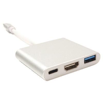 Переходник USB C-Type — HDMI/USB PowerPlant (KD00AS1306) (U0224414)