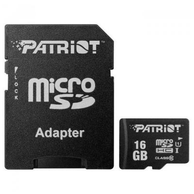Карта пам'яті Patriot 16GB microSD class10 UHS-I (PSF16GMCSDHC10) (U0302977)