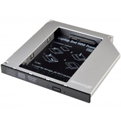 Фрейм-переходник Grand-X HDD 2.5'' to notebook 12.7 mm ODD SATA/mSATA (HDC-25N) (U0148758)