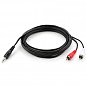 Кабель мультимедийный Jack 3.5mm M to 2xRCA 3 m Vinga (VCPDCJ35MRCA23BK) (U0311006)