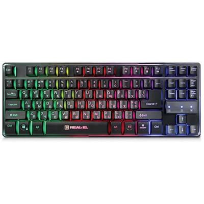 Клавіатура REAL-EL 8710 Gaming TKL Backlit, black (U0294338)