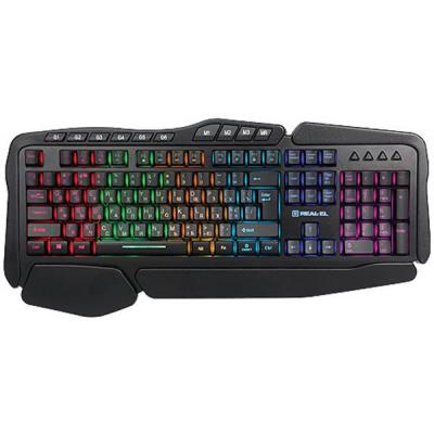 Клавіатура REAL-EL 8900 Gaming RGB Macro, black (U0298052)