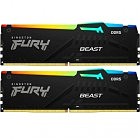 Модуль памяти для компьютера DDR5 16GB (2x8GB) 5200 MHz Beast RGB Kingston Fury (ex.HyperX) (KF552C36BBEAK2-16)