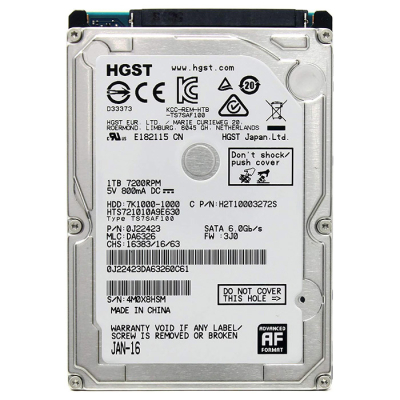 Жорсткий диск для ноутбука 2.5» 1TB WDC Hitachi HGST (HTS721010A9E630) (U0789915)