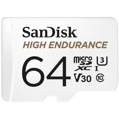 Карта пам'яті SanDisk 64GB microSDXC class 10 UHS-I U3 V30 High Endurance (SDSQQNR-064G-GN6IA) (U0396247)