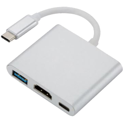 Перехідник Dynamode Dynamode USB3.1 Type-C to 1хHDMI, 1хUSB 3.0, 1хUSB Type-C Fe (Multiport USB 3.1 Type-C to HDMI) (U0641831)
