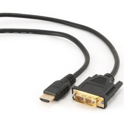 Кабель мультимедийный HDMI to DVI 18+1pin M, 7.5m Cablexpert (CC-HDMI-DVI-7.5MC) (U0075302)