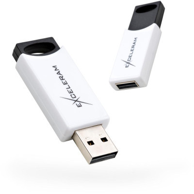 USB флеш накопичувач eXceleram 32GB H2 Series White/Black USB 2.0 (EXU2H2W32) (U0326406)