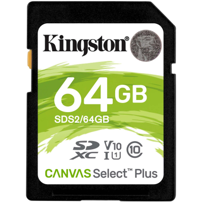 Карта пам'яті Kingston 64GB SDXC class 10 UHS-I U3 Canvas Select Plus (SDS2/64GB) (U0396242)