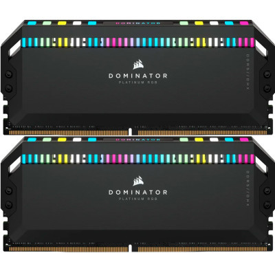 Модуль пам'яті для комп'ютера DDR5 32GB (2x16GB) 6000 MHz Dominator Platinum RGB Black Corsair (CMT32GX5M2E6000C36) (U0893024)