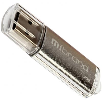 USB флеш накопичувач Mibrand 64GB Cougar Silver USB 2.0 (MI2.0/CU64P1S) (U0538147)