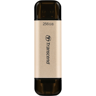 USB флеш накопичувач Transcend 256GB JetFlash 930 Gold-Black USB 3.2/Type-C (TS256GJF930C) (U0571935)