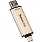 USB флеш накопичувач Transcend 256GB JetFlash 930 Gold-Black USB 3.2/Type-C (TS256GJF930C) (U0571935)