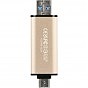 USB флеш накопитель Transcend 256GB JetFlash 930 Gold-Black USB 3.2/Type-C (TS256GJF930C) (U0571935)