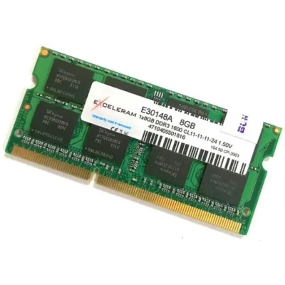 Модуль пам'яті для ноутбука SoDIMM DDR3 8GB 1600 MHz eXceleram (E30148A) (U0054816)