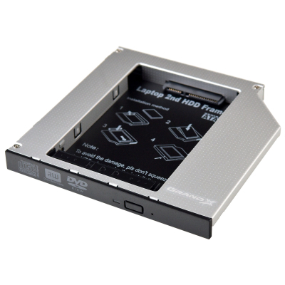 Фрейм-перехідник Grand-X HDD 2.5'' to notebook 12.7 mm ODD SATA/mSATA HDC-25 (HDC-25) (U0054350)