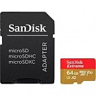 Карта памяти SanDisk 64GB microSD class 10 UHS-I Extreme For Action Cams and Dro (SDSQXAH-064G-GN6AA)