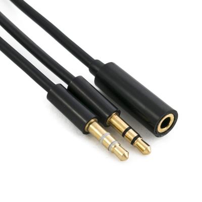 Кабель мультимедийный Jack 3.5mm to 2xJack 3.5 F Extradigital (KBA1646) (U0150461)