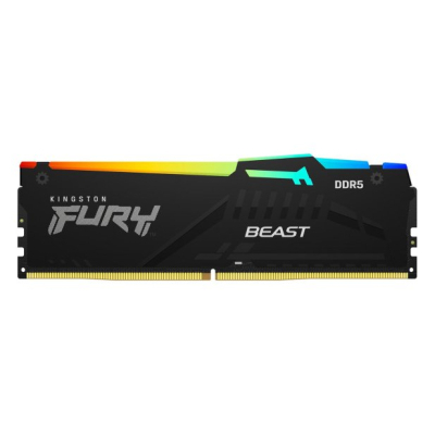 Модуль пам'яті для комп'ютера DDR5 32GB (2x16GB) 6000 MHz Beast RGB AM5 Black Kingston Fury (ex.HyperX) (KF560C36BBEAK2-32) (U0700284)