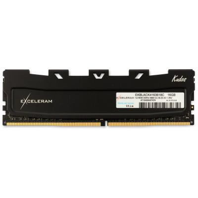 Модуль пам'яті для комп'ютера DDR4 16GB 3600 MHz Black Kudos eXceleram (EKBLACK4163618C) (U0446599)