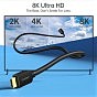 Кабель мультимедийный HDMI to HDMI 2.0m V.2.1 8K 60Hz HDR10 HLG 48Gbps YUV 444 Choetech (XHH-TP20) (U0792642)