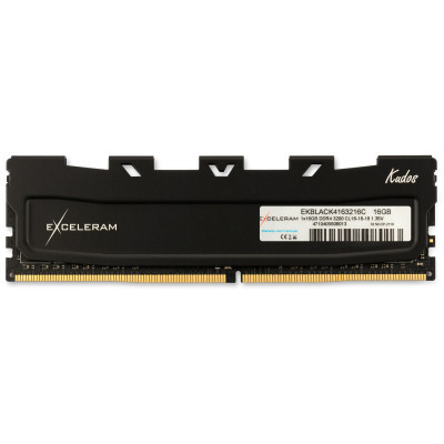 Модуль памяти для компьютера DDR4 16GB 3200 MHz Black Kudos eXceleram (EKBLACK4163216C) (U0446603)