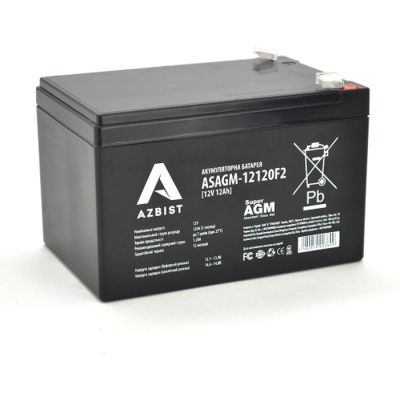 Батарея к ИБП AZBIST 12V 12 Ah Super AGM (ASAGM-12120F2) (U0880219)