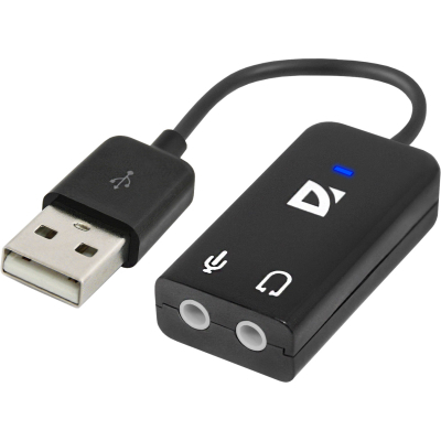 Звуковая плата Defender Audio USB 2х3,5mm jack (63002) (U0855392)