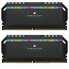 Модуль памяти для компьютера DDR5 64GB (2x32GB) 6600 MHz Dominator Platinum RGB Black Corsair (CMT64GX5M2B6600C32)