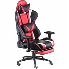 Кресло игровое Special4You ExtremeRace black/red/white with footrest (E6460)