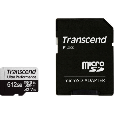 Карта памяти Transcend 512GB microSDXC class 10 UHS-I U3 A2 (TS512GUSD340S) (U0893065)