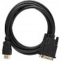 Кабель мультимедійний HDMI to DVI 24+1 1.8m Dynamode (DM-CL-HDMI-DVI-1.8M) (U0896868)