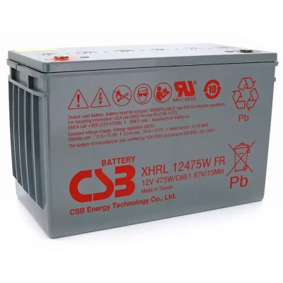 Батарея к ИБП CSB XHRL12475W, 12V 118.8Ah (XHRL12475W) (U0166588)