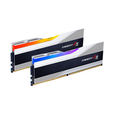 Модуль памяти для компьютера DDR5 32GB (2x16GB) 5600 MHz Trident Z5 RGB Silver G.Skill (F5-5600J3636C16GX2-TZ5RS) (U0645462)