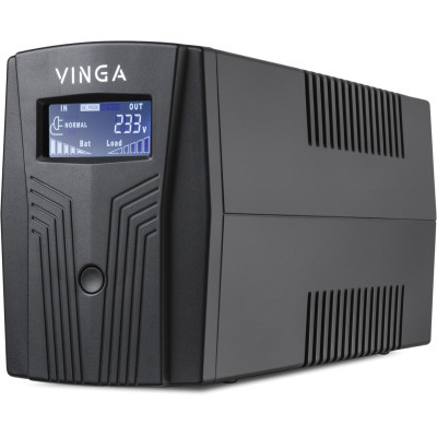 Источник бесперебойного питания Vinga LCD 800VA plastic case with USB (VPC-800PU) (U0272614)