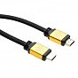 Кабель мультимедійний HDMI to HDMI 3.0 m V2.0 metal Vinga (VCPDCHDMI2VMM3BK) (U0381679)