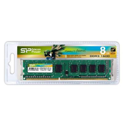 Модуль пам'яті для комп'ютера DDR3 8GB 1600 MHz Silicon Power (SP008GBLTU160N02) (U0103396)