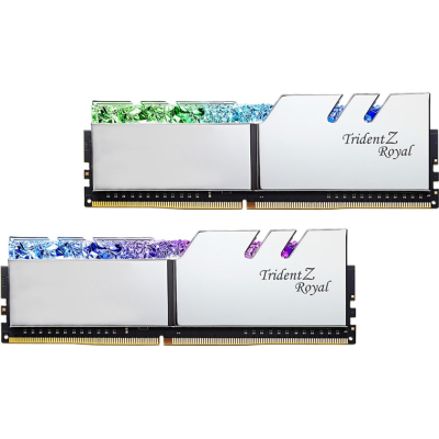 Модуль памяти для компьютера DDR4 64GB (2x32GB) 3600 MHz TridentZ RGB Royal Silver G.Skill (F4-3600C18D-64GTRS) (U0874190)